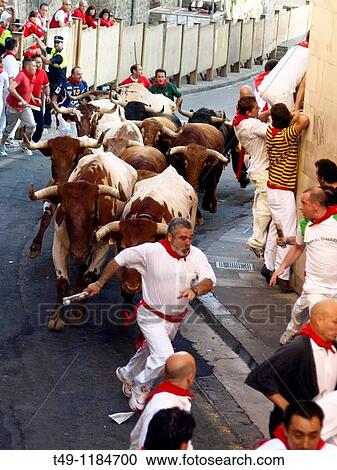San Fermin in Pamplona View Large Photo Image Stock Image - San Fermin in Pamplona. Fotosearch