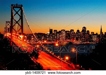 Stock Image - San Francisco Bay Bridge. Fotosearch