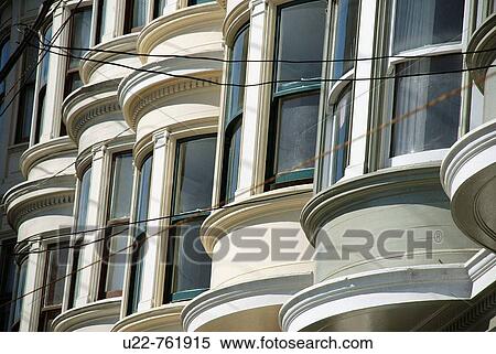 Stock Photography - San Francisco California, bow-windows. Fotosearch