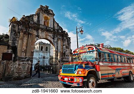 Stock Image - san francisco church in antigua. guatemala. Fotosearch