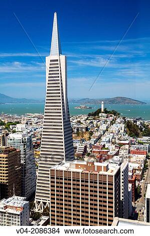 Picture - San Francisco skyline with Transamerica Pyramid, California, USA. Fotosearch