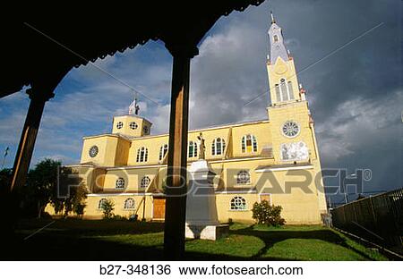 San Francisco wooden church, built in 1906. Castro. Chilo? island. Chile. View Large Photo Image Stock Photograph - San Francisco wooden church, built in 1906. Castro. Chilo? island. Chile.. Fotosearch
