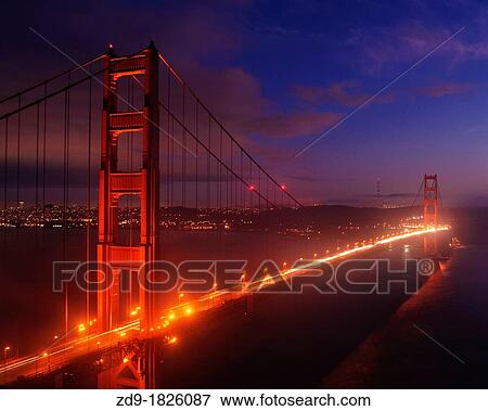 San Francisco's Golden Gate Bridge at night View Large Photo Image Stock Photo - San Francisco's Golden Gate Bridge at night. Fotosearch