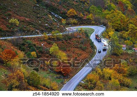 San Isidro road pass in Felechosa, Asturias, Spain View Large Photo Image Stock Image - San Isidro road pass in Felechosa, Asturias, Spain. Fotosearch