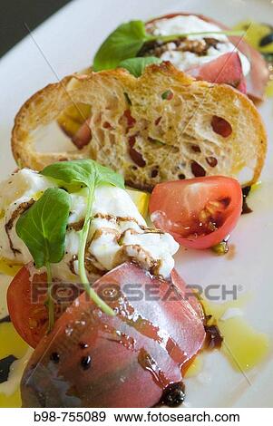 San Jose, California, Arcadia Restaurant in the Marriott Hotel, Tomato and Mozzarella cheese appetizer View Large Photo Image Stock Photo - San Jose, California, Arcadia Restaurant in the Marriott Hotel, Tomato and Mozzarella cheese appetizer. Fotosearch
