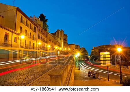 San Juan street, night view. Segovia, Castilla Leon, Spain. View Large Photo Image Stock Image - San Juan street, night view. Segovia, Castilla Leon, Spain.. Fotosearch