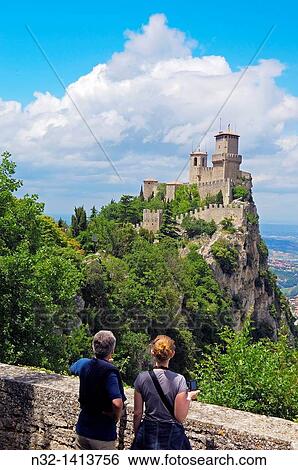 San Marino, Rocca Guaita, Guaita Tower, Monte Titano, Republic of San Marino, Italy View Large Photo Image Stock Photograph - San Marino, Rocca Guaita, Guaita Tower, Monte Titano, Republic of San Marino, Italy. Fotosearch
