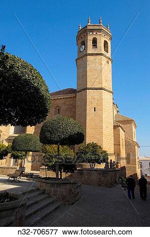 Stock Photo - San Mateo church(S. XV-S. XVIII). Baos de la Encina. Ja? n province. Andalusie. Spain. Fotosearch