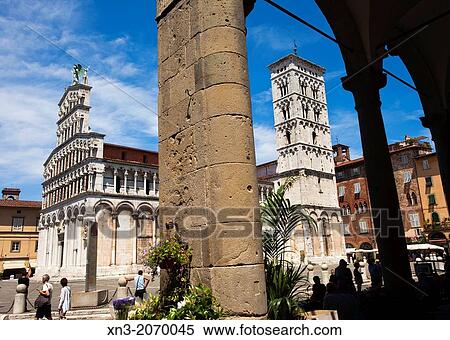 San Michele in Foro is a Roman Catholic basilica church, St Michael square, Lucca, Tuscany, Italy, Europe. View Large Photo Image Stock Photography - San Michele in Foro is a Roman Catholic basilica church, St Michael square, Lucca, Tuscany, Italy, Europe.. Fotosearch