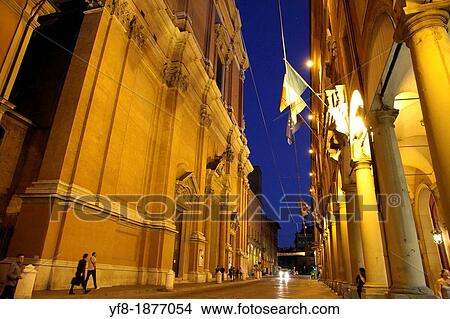 San Pietro church, Via Independenza, Bologna town at dusk, Emilia Romagna, Italy View Large Photo Image Picture - San Pietro church, Via Independenza, Bologna town at dusk, Emilia Romagna, Italy. Fotosearch
