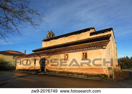 Stock Photo - San Salvador de Priesca, Pre-romanesque church, Asturias, Spain. Fotosearch
