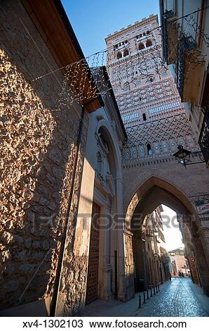 San Salvador mudejar tower, Teruel, Aragon, Spain. View Large Photo Image Stock Image - San Salvador mudejar tower, Teruel, Aragon, Spain.. Fotosearch