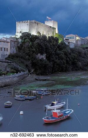 San Vicente de la Barquera Castle at dusk. Cantabria. Spain View Large Photo Image Stock Image - San Vicente de la Barquera Castle at dusk. Cantabria. Spain. Fotosearch