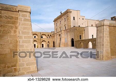 Sanctuary (Basilica of Santa Maria De Finibus Terrae), Santa Maria di Leuca, Apulia, Italy View Large Photo Image Stock Photo - Sanctuary (Basilica of Santa Maria De Finibus Terrae), Santa Maria di Leuca, Apulia, Italy. Fotosearch