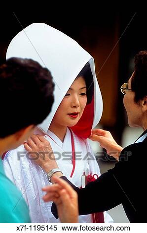 Stock Photography - Sanctuary of Meiji Jingu Traditional wedding Bride Tokyo city, Japan, Asia. Fotosearch