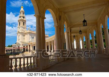 Stock Image - Sanctuary of Our Lady of Fatima, Fatima, Santarem district, Portugal. Fotosearch