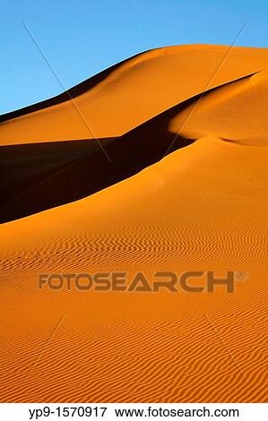 Stock Photo - Sand dunes of the Sahara Desert, Libya. Fotosearch