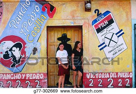 Sandinista wall paintings. Estel?. Nicaragua View Large Photo Image Stock Photo - Sandinista wall paintings. Estel?. Nicaragua. Fotosearch