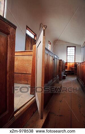 Stock Photo - Sandown Meetinghouse located in Sandown, New Hampshire USA which is part of New England This Meetinghouse is listed on the Register of Historic Places and is a excellent example of a 18th century New England chruch / Meetinghouse. Fotosearch