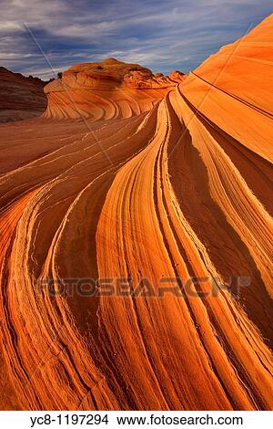 Sandstone formation in Coyote Buttes notrh area illuminated by reflected morning light deep in one southwestern canyon View Large Photo Image Picture - Sandstone formation in Coyote Buttes notrh area illuminated by reflected morning light deep in one southwestern canyon. Fotosearch