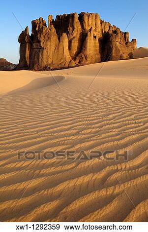 Stock Photo - sandstone rock formation at Tin Akachaker, Tassili du Hoggar, Wilaya Tamanrasset, Algeria, Sahara desert, Africa. Fotosearch