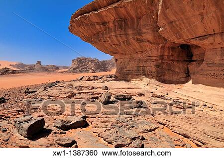 sandstone rock formation, Tadrart, Tassili n? Ajjer National Park, Unesco World Heritage Site, Algeria, Sahara, North Africa View Large Photo Image Stock Image - sandstone rock formation, Tadrart, Tassili n? Ajjer National Park, Unesco World Heritage Site, Algeria, Sahara, North Africa. Fotosearch