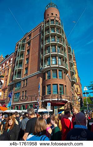 Sankt Pauli Fischmarkt the fish market in St Pauli district Hamburg Germany Europe View Large Photo Image Stock Photo - Sankt Pauli Fischmarkt the fish market in St Pauli district Hamburg Germany Europe. Fotosearch