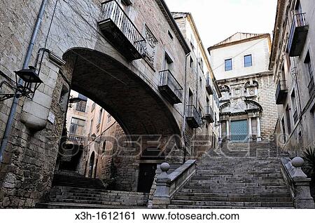 Sant Domenec Sidestepping leading to the Sant Marti Sacosta church Girona, Autonomous community of Catalonia, Spain, Europe View Large Photo Image Stock Image - Sant Domenec Sidestepping leading to the Sant Marti Sacosta church Girona, Autonomous community of Catalonia, Spain, Europe. Fotosearch