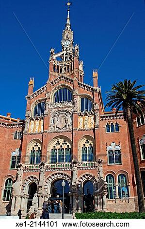 Sant Pau modernist enclosure, arch. Lluis Domenech i Montaner, Barcelona, Catalonia, Spain View Large Photo Image Stock Image - Sant Pau modernist enclosure, arch. Lluis Domenech i Montaner, Barcelona, Catalonia, Spain. Fotosearch
