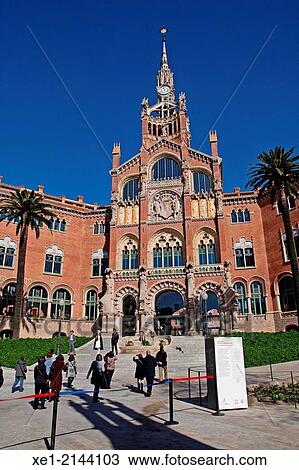 Sant Pau modernist enclosure, arch. Lluis Domenech i Montaner, Barcelona, Catalonia, Spain View Large Photo Image Stock Image - Sant Pau modernist enclosure, arch. Lluis Domenech i Montaner, Barcelona, Catalonia, Spain. Fotosearch