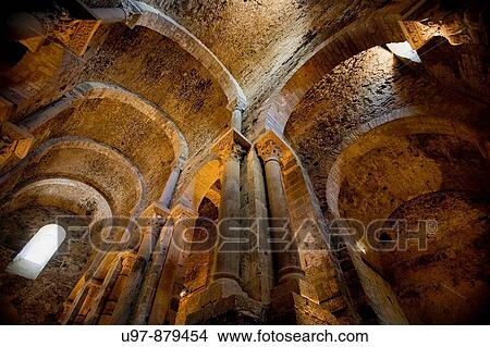 Sant Pere de Rodes Romanic Monastery, Port de la Selva, Emporda, Cap de Creus, Girona Province, Catalonia, Spain View Large Photo Image Picture - Sant Pere de Rodes Romanic Monastery, Port de la Selva, Emporda, Cap de Creus, Girona Province, Catalonia, Spain. Fotosearch