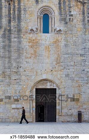 Sant Pere's church of Benedictine Monastery, Besal, La Garrotxa, Girona, Spain View Large Photo Image Stock Photo - Sant Pere's church of Benedictine Monastery, Besal, La Garrotxa, Girona, Spain. Fotosearch