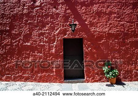 Picture - Santa Catalina of Siena Monastery 1579. Arequipa. Peru. UNESCO World Heritage Site.. Fotosearch