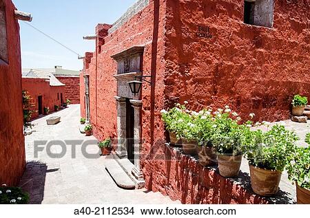 Santa Catalina of Siena Monastery 1579. Arequipa. Peru. UNESCO World Heritage Site. View Large Photo Image Picture - Santa Catalina of Siena Monastery 1579. Arequipa. Peru. UNESCO World Heritage Site.. Fotosearch