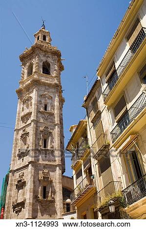 Santa Catalina tower (17th century), Valencia. Comunidad Valenciana, Spain. View Large Photo Image Stock Image - Santa Catalina tower (17th century), Valencia. Comunidad Valenciana, Spain.. Fotosearch