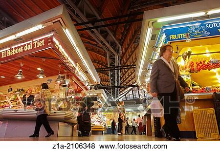 Santa Caterina Market at the Gothic Quarter. Barcelona. Catalonia. Spain. View Large Photo Image Stock Photo - Santa Caterina Market at the Gothic Quarter. Barcelona. Catalonia. Spain.. Fotosearch