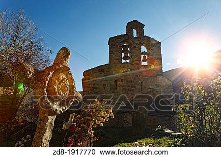 Stock Image - santa maria de cardet church in lleida. Fotosearch