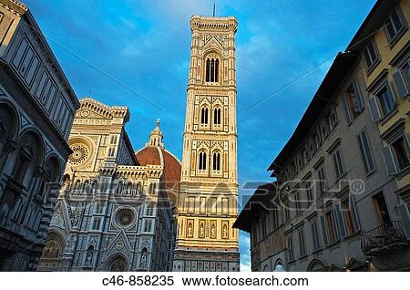 Stock Photography - Santa Maria del Fiore cathedral and Giotto tower, Florence, Tuscany, Italy. Fotosearch