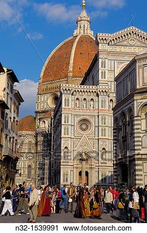 Santa Maria del Fiore cathedral on Piazza del Duomo, Florence, Tuscany, Italy View Large Photo Image Stock Image - Santa Maria del Fiore cathedral on Piazza del Duomo, Florence, Tuscany, Italy. Fotosearch