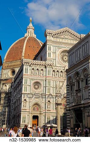 Santa Maria del Fiore cathedral on Piazza del Duomo, Florence, Tuscany, Italy View Large Photo Image Stock Photography - Santa Maria del Fiore cathedral on Piazza del Duomo, Florence, Tuscany, Italy. Fotosearch