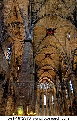 Santa Maria del Mar's Cathedral, Gothic, Barcelona, Catalonia, Spain View Large Photo Image Stock Image - Santa Maria del Mar's Cathedral, Gothic, Barcelona, Catalonia, Spain. Fotosearch