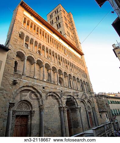 Santa Maria della Pieve church, Corso Italia Arezzo, Tuscany, Italy, Europe. View Large Photo Image Stock Photo - Santa Maria della Pieve church, Corso Italia Arezzo, Tuscany, Italy, Europe.. Fotosearch