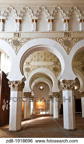 Santa Maria la Blanca synagogue, Toledo, Castilla-La Mancha, Spain View Large Photo Image Stock Photograph - Santa Maria la Blanca synagogue, Toledo, Castilla-La Mancha, Spain. Fotosearch