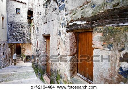 Picture - Santa Pau, Garrotxa Natural Park, Girona province. Catalonia. Spain.. Fotosearch