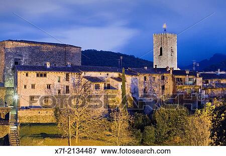 Santa Pau, Garrotxa Natural Park, Girona province. Catalonia. Spain. View Large Photo Image Stock Photo - Santa Pau, Garrotxa Natural Park, Girona province. Catalonia. Spain.. Fotosearch