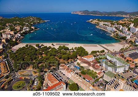 Santa Ponsa with Andritxol and Des Llamp capes in background, Majorca, Balearic Islands, Spain View Large Photo Image Stock Image - Santa Ponsa with Andritxol and Des Llamp capes in background, Majorca, Balearic Islands, Spain. Fotosearch