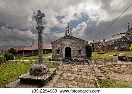 Santa Tecla hermitage. Santa Tecla hill. Pontevedra. Galicia. Spain. Europe. View Large Photo Image Stock Photo - Santa Tecla hermitage. Santa Tecla hill. Pontevedra. Galicia. Spain. Europe.. Fotosearch