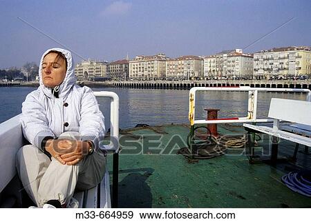 Stock Photo - Santander city from boat. Cantabria. Spain. Fotosearch