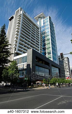 Santiago de Chile city. District of Las Condes. Contemporary architecture in the Isidora Goyenechea avenue. Isidora 3000 building. View Large Photo Image Stock Image - Santiago de Chile city. District of Las Condes. Contemporary architecture in the Isidora Goyenechea avenue. Isidora 3000 building.. Fotosearch