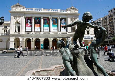 Santiago de Chile city. The Municipal Theatre of Santiago (1857). View Large Photo Image Stock Image - Santiago de Chile city. The Municipal Theatre of Santiago (1857).. Fotosearch
